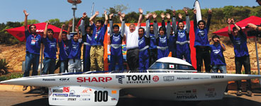 The winning team from Tokai University